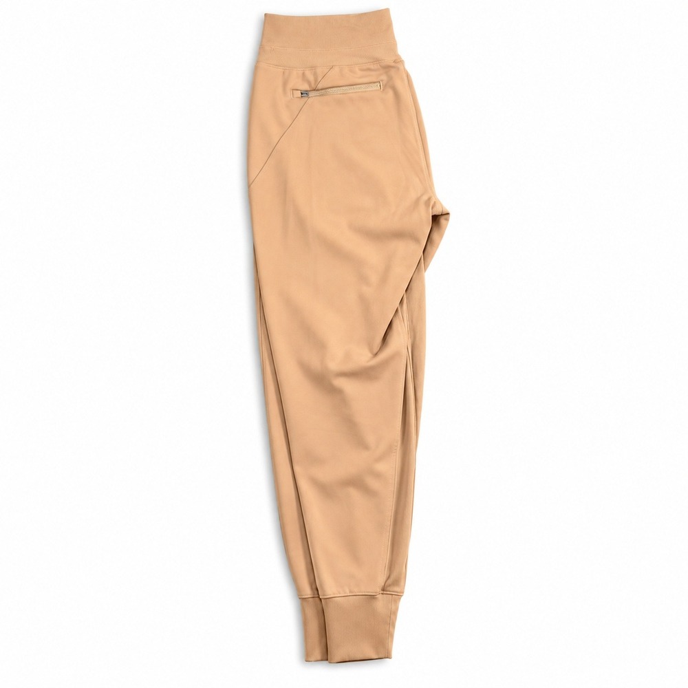Athleta Womens Size S Venice Jogger Pants Taupe High Rise Stretch Zip Pockets